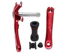 Viron Vélo Crank Bras Aluminium Bras 130 mm BCD Creux Crankset Support Haute Performance Léger Durable pour Vélo Pliant Route Vélo BMX (Rouge)