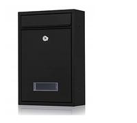 Virone Bali Boîte aux Lettres avec Plaque Nominative en Acier galvanisé avec Une clé (Le Noir)