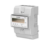 Virone EM-3 Compteur d'énergie numérique triphasé 80 A 4,3 modules DIN TH-35 mm
