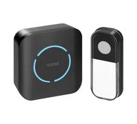 Virone FUDU DC Sonnette sans Fil avec Pile 5 Niveaux de Volume 0-88 DB Portée jusqu'à 180 m 36 Mélodies au Choix Résistance aux Intempéries IP44