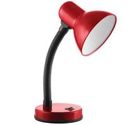 Virone FUPI Lampe de Bureau 10W E27 Acier + Plastique Bras Reglable Source Lumineuse Remplaçable (rouge)