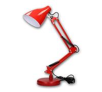 Virone Lampe de bureau DIAN, rouge, avec ampoule LED 4,2W, blanc neutre