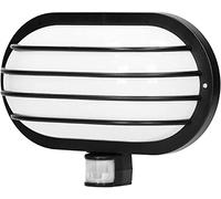 Virone LASO E27 Luminaire Exterieur avec Detecteur Mouvement Exterieur 180° 1x 60W IP44, Applique Exterieur Murale (noir)