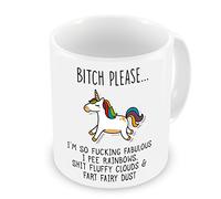 VIROSA Mug licorne humoristique - Bitch Please I'm So Fabulous - Cadeau grossier et fabuleux pour les amis, les proches, les collègues - Anniversaire, bureau, Noël, Secret Santa, Sassy Coffee Cup
