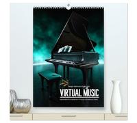 VIRTUAL MUSIC - Musikinstrumente in Hyperrealistischen Illustrationen (hochwertiger Premium Wandkalender 2026 DIN A2 hoch), Kunstdruck in Hochglanz: ... Illustrationen mit Humor und Liebe zum Detail