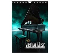 VIRTUAL MUSIC - Musikinstrumente in Hyperrealistischen Illustrationen (Wandkalender 2026 DIN A4 hoch), CALVENDO Monatskalender: Hyperrealistische Illustrationen mit Humor und Liebe zum Detail