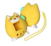 Virtual Pet - Étui en silicone compatible avec Bandai Tamagotchi Paradise - Chien debout en silicone résistant aux chocs pour compagnon numérique des enfants (jaune)