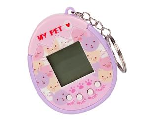 Virtual Pet Handheld Game - Mini Digital Console, Retro Keychain Pendant, Nostalgic Classic Toy | Playable Pocket Game Machine For Boys Girls Party Favor Travel Entertainment Collectible