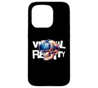 Virtual Reality Skull VR Gamer Futuristic Art Coque pour iPhone 15 Pro