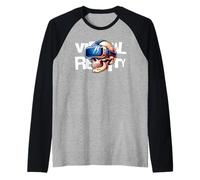 Virtual Reality Skull VR Gamer Futuristic Art Manche Raglan