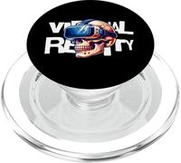 Virtual Reality Skull VR Gamer Futuristic Art PopSockets PopGrip pour MagSafe