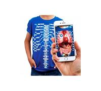 Curiscope Virtuali-Tee, Educational Augmented Reality T-Shirt, Children: L, Blue