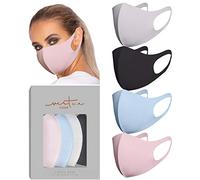 VIRTUE CODE Masque Second Skin Masques faciaux en tissu 4 pièces Noir Gris Rose Bleu