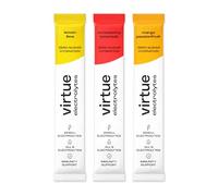 Virtue Électrolytes Sachets d’hydratation - Pack découverte | Zéro sucre | 6 électrolytes, sels minéraux hydratants, vitamine C (Pack de 12) [Lemon Lime, Limonade Fraise, Mangue & Fruit de la Passion]