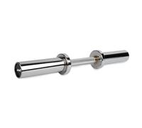 VirtuFit Barre d'haltères courte olympique - De barres d'haltères en chrome avec filetage - Poignées réglables - 50 mm