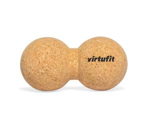 VirtuFit Boule d'arachides en liège de qualité supérieure - Double balle de massage - Écologique