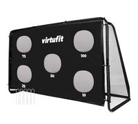 VirtuFit But de football avec mur de but pour enfants - Buts de football - Mur de cible avec 5 zones de tir - 300 x 200 cm - Filet d'entraînement extérieur - Buts de football robustes et résistants