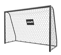 VirtuFit But de football de qualité supérieure 240 x 160 x 85 cm - But de football stable en acier - Résistant aux intempéries - Avec filet et ancrages au sol - Pour enfants, adolescents et adultes