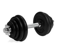 VirtuFit Dumbell Jeu d'haltères courts réglables en fonte 15 kg pour fitness et musculation