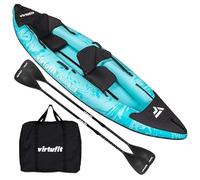 VirtuFit Kayak 335 Gonflable - 2 Personnes + Option 3ème Siège - Comprend 2 pagaies, 2 sièges de kayak, sac de transport et 2 ailerons - Pour mer, rivière et lac - Construction stable - 335 cm