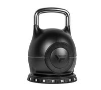 VirtuFit Kettlebell réglable 2/20 kg | Construction en acier robuste | Entraînement fonctionnel, crossfit et sports de force | Poignée ergonomique | Noir