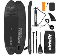 VirtuFit Kit de planche à pagaie gonflable avec pagaie, sac à dos et accessoires pour les loisirs, la tournée et le paddling polyvalent