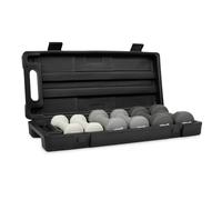 VirtuFit Lot d'haltères en vinyle avec mallette - 3 paires en rouge, vert et bleu (0,5 kg, 1 kg, 1,5 kg) - Parfait pour Zumba, aérobic et tonification du corps - Haltères antidérapants avec noyau en