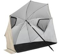 VirtuFit Parasol de plage de qualité supérieure - Protection contre le vent - 225 cm - Beige