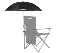 VirtuFit Parasol universel noir - Parasol réglable pour chaise de camping, chaise de plage et chaise de jardin - Protection UV avec pince pour l'extérieur, la plage et les festivals