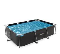 VirtuFit Piscine rectangulaire 300 x 210 x 66 cm anthracite - Compacte - Cadre stable - Idéale pour le jardin - Montage rapide