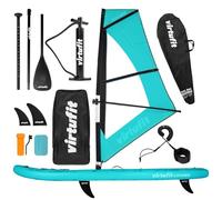 VirtuFit Supboard Surfer 305 - Turquoise - Avec planche à voile et accessoires