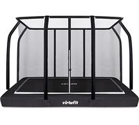 VirtuFit Trampoline de Jardin Inground de qualité supérieure - Rectangulaire - Extérieur avec Filet et échelle - pour Enfants et Adultes - Noir - 213 x 305 cm