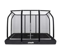 VirtuFit Trampoline intérieur de qualité supérieure avec filet de sécurité - Noir - 183 x 274 cm