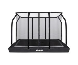 VirtuFit Trampoline intérieur de qualité supérieure avec filet de sécurité - Noir - 183 x 274 cm