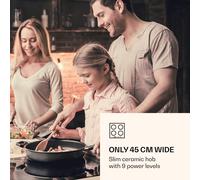 KLARSTEIN Virtuosa 3 Slim - Table de cuisson vitrocéramique 3 foyers puissance max. 5000 W, 9 niveaux, minuterie, protection contre la surchauffe, verrouillage parental, panneau de commande tactile