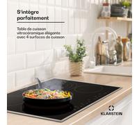 Virtuosa 4 Prime table de cuisson encastrée 4 zones 6500 W vitrocéramique cadre en inox