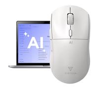 Virtusx Souris AI, Jethro V1, alimentée par ChatGPT et DeepSeek logiciel d'IA centralisé, outils d'écriture IA, saisie vocale, transcription, traduction et résumé (blanc)