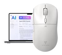 Virtusx Souris AI, Jethro V1, alimentée par ChatGPT et DeepSeek logiciel d'IA centralisé, outils d'écriture IA, saisie vocale, transcription, traduction et résumé (blanc)
