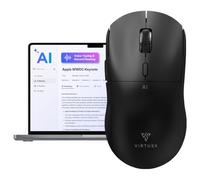 Virtusx Souris AI, Jethro V1, alimentée par ChatGPT et DeepSeek logiciel d'IA centralisé, outils d'écriture IA, saisie vocale, transcription, traduction et résumé (noir)