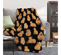 Virudhaka Capybaras Blanket Gift for Girls Boys Kids Animals Lovers-40x50 inches Soft Flannel Blankets Cutes Capybara Cozy Throws Women Men, Capybaras Blanket for Couch Sofa Bedroom Camping Travel