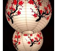 VIRUL 16 Pouces 40 cm Fleur Lettre imprimée Ronde Chinois Lanterne en Papier Japonais Mariage fête d'anniversaire Maison Chambre décoration Lampion
