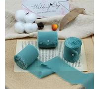 VIRUL 3 pcs Sheer Fringe Edge Mousseline De Soie Ruban D'invitation De Mariage Bouquet 4 cm x 5.5 m À La Main Effiloché Ruban Flatlay Prop Emballage