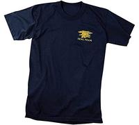 VIRVXUYIN Navy Team T-Shirt USN Seals Trident Special Warfare Navy Blue Mens Short Sleeve Tops