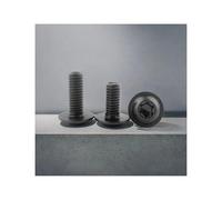 Vis 304 M4 M5 M6 M8 en acier inoxydable, couleur noire, vis à tête de rondelle, couvercle en plastique for ATV(M8-2pcs,X 20mm)