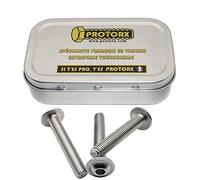 Vis 6 Pans a Embase M8 x 50mm : Boite 5 Pcs Visserie Inox A2 pour Ecrou Rondelle | Vis Allen Tete bombee à Embase | Vis Tete Ronde avec Collerette - ISO 7380-2 | Boite Rangement Vis PROTORX