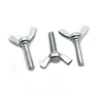 Vis À Ailettes Papillon Boulon papillon en acier zingué, griffe d'aile de pouce, vis serrage à la main M3 M4 M5 M6 M8 M10 M12(40mm,M6 5pcs)
