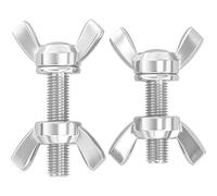 vis à ailettes papillon, Lot de 2 vis à oreilles papillon en acier inoxydable - Vis double tête for la fixation d'outils et machines bricolage