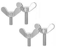 vis à ailettes papillon, Lot de 4 boulons et écrous papillon en acier inoxydable - Fixations durables for le soudage les projets bricolage