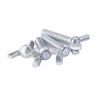 Vis À Ailettes Papillon Vis à tête d'aile papillon en acier au carbone zingué blanc, serrage la main, réglable sans outil M4 M5 M6 M8 M10(M5x35mm(10pcs))