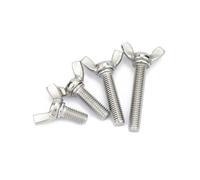 Vis À Ailettes Papillon Vis à tête papillon réglable en acier inoxydable, 1/2/3/5 pièces, M3 M4 M5 M6 M8 M10 M12, serrage la main, sans outil(16mm,5pcs M4)